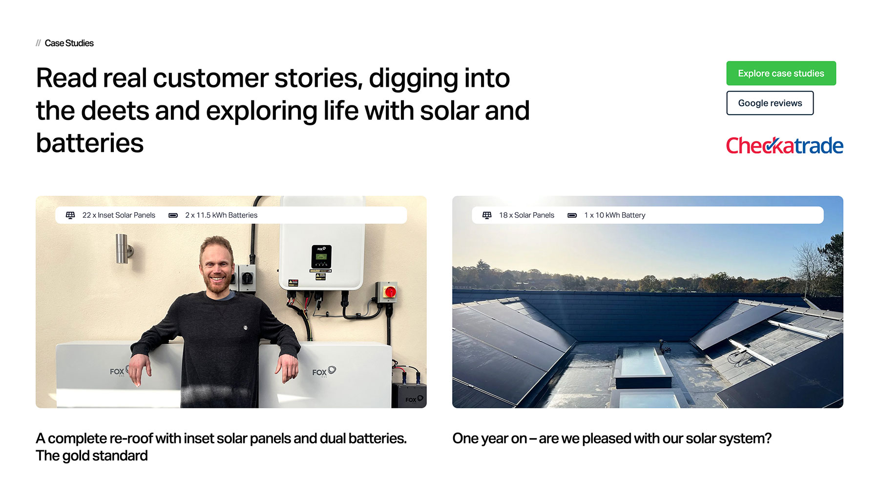 Renewable energy website design case studies