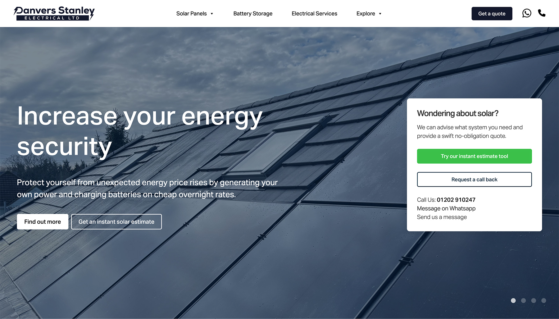 Solar Panels Website Design